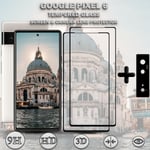 2-Pack GOOGLE PIXEL 6 Skärmskydd & 1-Pack linsskydd - Härdat Glas 9H - Super kvalitet 3D