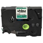 vhbw 1x Ruban compatible avec Brother PT E110, D800W, E300, E105, E110VP, E100, E100VP imprimante d'étiquettes 6mm Noir sur Vert, flexible
