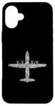 Coque pour iPhone 16 Plus Lettres de l'alphabet phonétique de l'aviation C-130 en forme d'Hercules