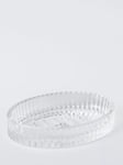 John Lewis Fluted Glass Soap Dish, Clear