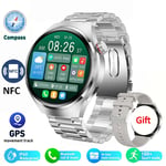 2024 Mens Smart Watches Health Monitor Bluetooth Call NFC GPS Tracker Waterproof