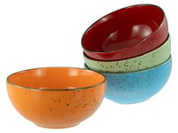 CreaTable, 22874, Serie Nature Collection Mediterran, 4-teiliges Geschirrset für 4 Personen, Buddha Bowl aus Steinzeug, spülmaschinen- und mikrowellengeeignet, Qualitätsproduktion