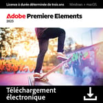 Adobe Premiere Elements 2025 - Windows/Mac - 2 appareils - Abonnement 3 ans - Offre Max