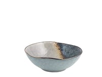 H&h piatto in stoneware crackle - fondo 17,5cm