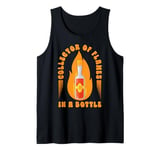 Flames Bottle Spicy Food Hot Chili Sauce Red Pepper Jalapeno Tank Top