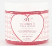 SHE AROMATHERAPY COCONUT & ROSE LYCHEE SUGAR SCRUB Luxurious Body Scrub 575 G