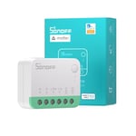 SONOFF MINIR4M Matter Interrupteur Intelligent, 2 Way Smart Switch, Interrupteur Mural WiFi, Soutien au Protocole Matter, Contrôle Vocal, Compatible avec Alexa/Google Home/Home Assistant, 2400W/10A