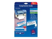 Avery Quick&Clean - Cartes de visite double face à bords lisses - blanc - 99 x 210 mm - 220 g/m² - 75 carte(s) ( 25 feuille(s) x 3 )