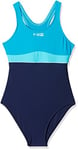 Aqua Speed Emily Maillot de Bain pour Fille L Navy/Turquoise/Light Turquoise