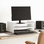 vidaXL Monitor Stand White 50x27x20 cm Engineered Wood UK