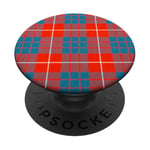 Scottish Clan Hamilton Plaid familial Motif tartan antique Rouge PopSockets PopGrip Adhésif