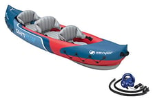 Sevylor Kayak Gonflable Tahiti Plus, Canoë Canadien 2+1 Personnes, Kayak de Mer, 363 x 88 cm + Sevylor PSI Pompe gonfleur électrique sur allume cigare 12 V/15