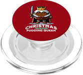 Pudding de Noël Reine drôle de pudding aux prunes dessert britannique PopSockets PopGrip pour MagSafe