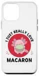 Coque pour iPhone 12 mini Kawaii Axolotl J'adore vraiment les amateurs de macarons