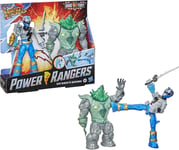 Blue Ranger Vs Shockhorn Box 2 Figure Action 18cm Power Rangers Dino Fury Hasbro