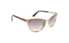 Tom Ford Sunglasses NINA TF373 48F Brown & Rose Gold Brown Lens Shades 56-21-135
