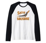 Silly Sausage Dog Raglan Baseball Tee