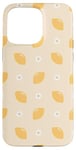 Coque pour iPhone 15 Pro Max Couleur neutre pastel, jaune, été, motif citron