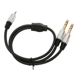 Dual 3.5mm To 6.35mm Y Splitter Cable 3.5 Mm To 6.35 Mm Jack Sound Cable Fo Hot