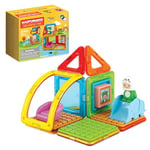 Magformers Cube House Frog 20-Piece Magnetic Construction Toy. STEM Set With Magnetic Shapes And Accessories. Makes Different Houses From Magnetic Tiles..