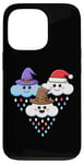 iPhone 13 Pro White Clouds Rain Drop Christmas Costume Holiday for kids Case