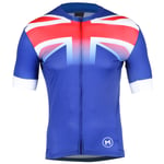 Merlin Wear GB Short Sleeve Cycling Jersey - Blue / Large