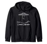 single taken alien UFO valentine's day single man UFO alien Zip Hoodie