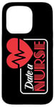 Coque pour iPhone 15 Pro Infirmière Heartbeat Medical Professional Fun Date a Nurse