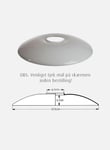 LOUIS POULSEN PH 3/2 taklampe reserveglass - opal