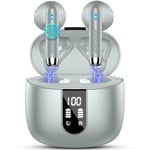 Wireless Earbuds, Bluetooth 5.4 Headphones NEW Wireless Headphones with 4 ENC Mic, 56H Bluetooth Earphones in Ear Noise Cancelling Deep Bass, Mini Ear Buds Bluetooth Earbuds IP7 Waterproof LED Display