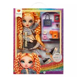 Rainbow High Sparkle and Shine - Clementine (Orange) - 28 cm Fashion Doll with Liquid Sparkles in Her Legs, Shake To See Them Sparkle, For Kids 4-12 Years Old