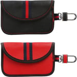 2PCS Etui Anti rfid Clé Voiture Signal Blocage Pochette Sac Pochette Blocage Signal rfid Pochette Etui Anti rfid Clé Voiture pour Clef de Véhicule,