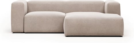 Blok, Chaiselong sofa, Højrevendt, beige, H69x240x174 cm, stof