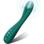 Dildo G-punkt Vibrator Sexleksaker för Klitorisstimulering med Kraftfull Vibration, Anal Dildo Sexleksak med 7 Vibrationslägen (Grön)