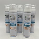 Garnier Ambre Solaire SPF50 Over Makeup Super UV Protection Mist, 75ml, 5pk