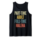 MALENA Personalized Retro Girls Part-Time MALENA Name Tank Top