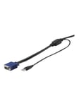 StarTech.com 15ft / 4.6m USB KVM Cable for Rackmount Consoles - VGA and USB - video / USB-kaapeli - 4.6 m