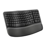 Logitech Wave Keys - Clavier Ergonomique sans Fil - Graphite, Clavier Belge AZERTY