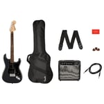 Fender Squier Affinity Stratocaster HSS Pack, Charcoal Frost Metallic (NEW)