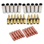 30 PièCes 15AK Torche Machine Consommables MIG Buse de Gaz Embouts Support pour Soudage 1.2Mm