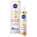 NIVEA Luminous 630 Soin de Jour Protecteur FPS 50 (1x40 ml), soin visage anti taches et anti-âge au Thiamidol & Acide Hyaluronique, soin femme perfecteur de teint, crème hydratante visage