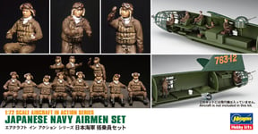 Japonais Marine Flieger Airmen Figurine Set 1:72 Plastique Model Kit Hasegawa