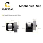 Cloudray-Ensemble de base d'engrenage LC,pièces mécaniques,jeu de rails de guidage pour machine de découpe laser CO2 - Type B X-Axis Gear Base