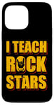 Coque pour iPhone 13 Pro Max J'enseigne le rock aux stars du rock, professeur de musique, Rock On Graphic