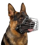 BRONZEDOG Muselière pour Chien en Fil de Fer - Berger Allemand pour Chiens de Taille Moyenne et Grande - Panier en métal Durable pour Mordre, mâcher et aboyer (L)