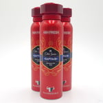 OLD SPICE CAPTAIN DEODORANT BODY SPRAY 150ML 3 PACK