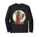 Valentine's Knight with flowers in hand costume Long Sleeve T-Shirt