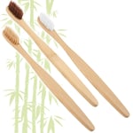 3x BAMBOO TOOTHBRUSH Family Pack Natural Eco Friendly SUPER SOFT BRISTLES Gentle