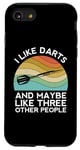 iPhone SE (2020) / 7 / 8 I Like Darts Cricket Dart 501 Beer Retro Funny Throwing Game Case