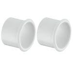 cyclingcolors 2x Anneau d'aération rond plastique caravane camping car Delrin avec bord de recouvrement à encastrer Ventilation Cache Protection Meuble Mur Plafond Bague, Ø29mm blanc